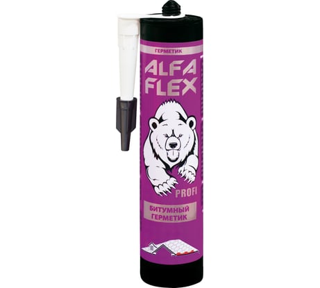 Герметик ALFAFLEX битумный, черный, 300 мл 534254
