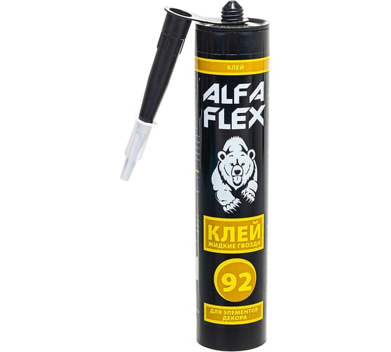 Клей ALFAFLEX жидкие гвозди, для элементов декора, белый, 280 мл 534268