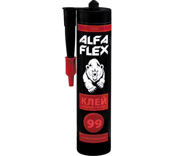 Клей ALFAFLEX жидкие гвозди, суперсильный, бежевый, 280 мл 534265 1