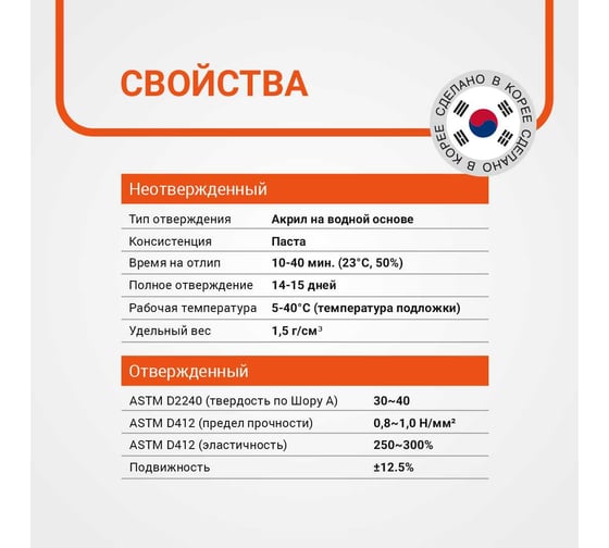 Герметик акриловый DAWOOSIL 1199А огнестойкий, серый SAT-003G
