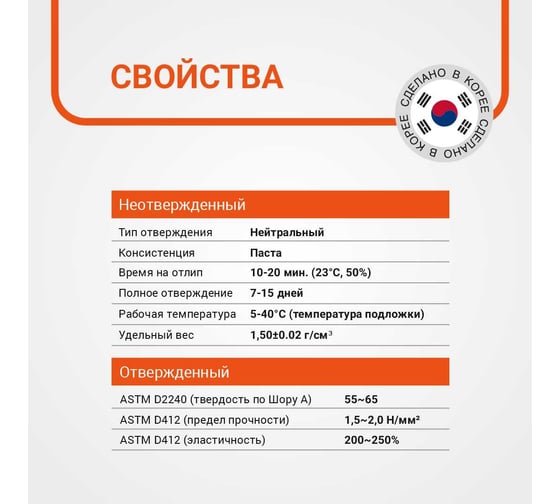 Герметик силиконовый DAWOOSIL 739 термостойкий красный SST-001R