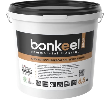 Клей многоцелевой BONKEEL Prof для пола и стен, 6,5 кг 627733
