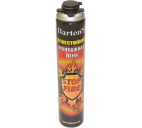 Огнестойкая монтажная пена BARTON'S STOP FIRE 870 мл BR285