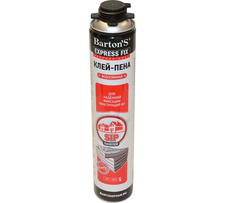 Клей-пена BARTON'S всесезонная, EXPRESS FIX для SIP-панелей, 870 мл BR303