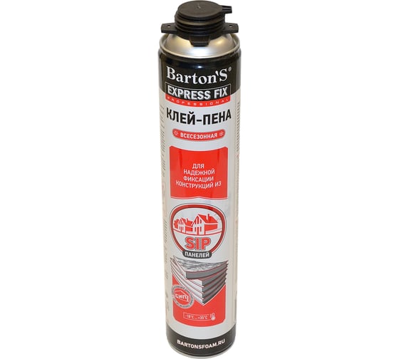 Клей-пена BARTON'S всесезонная, EXPRESS FIX для SIP-панелей, 870 мл BR303