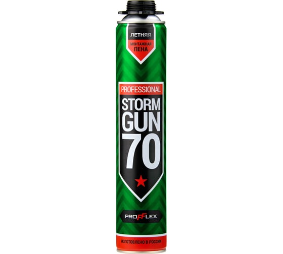 Пена пистолетная монтажная PROFFLEX storm gun 70л 850 мл 362 1