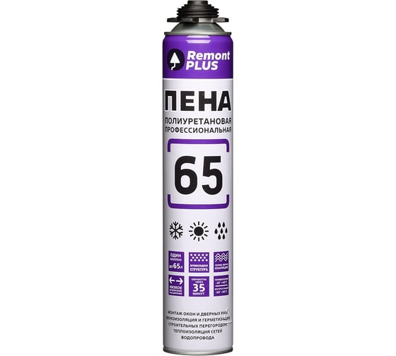 Пена пистолетная MASTERTEKS REMONT PLUS 65 PRO всесезонная 53459 1
