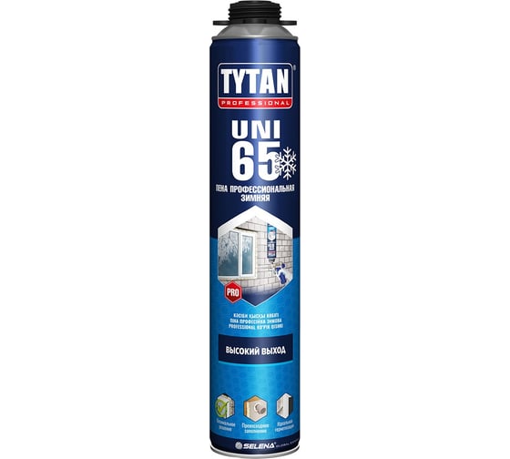Профессиональная монтажная пена с увеличенным выходом TYTAN Professional 65 Uni 17026, зимняя 750 мл 264773