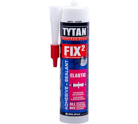 Клей-герметик TYTAN Professional Fix2 Elastic, 290 мл, белый 211358