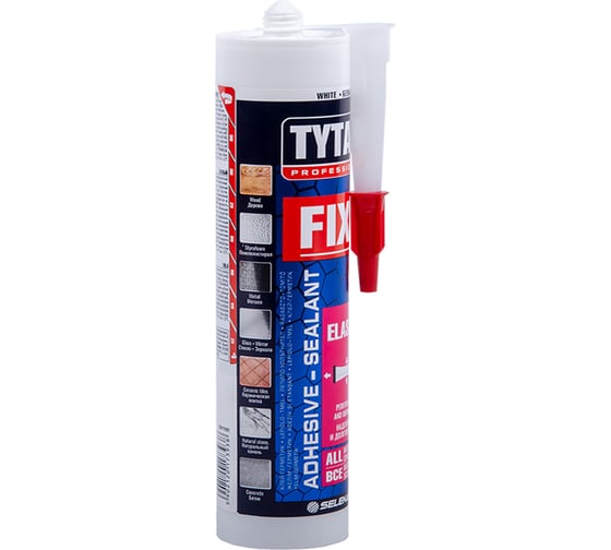Клей-герметик TYTAN Professional Fix2 Elastic, 290 мл, белый 211358