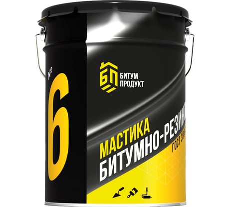 Мастика битумно-резиновая БИТУМ ПРОДУКТ, 21,5 л, BP-6