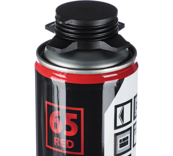 Пена монтажная ЕРМАК PROFI 65 RED fireproof огнестойкая, всесезонная, 65 л, 850 г 469-255