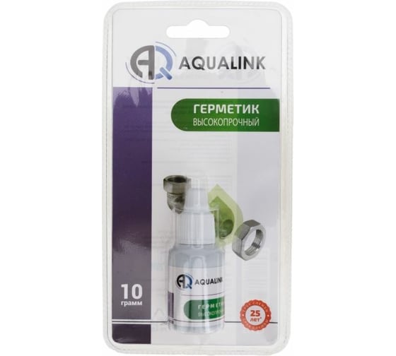 Анаэробный клей-герметик AQUALINK высокопрочный, в блистере, 10 г 2933 02933