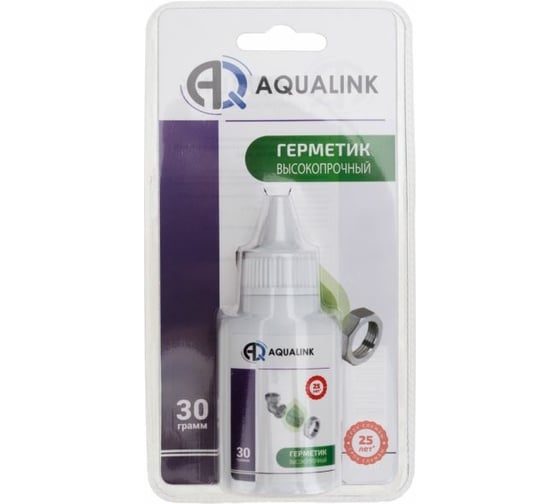 Анаэробный клей-герметик AQUALINK высокопрочный, в блистере, 30 г 2934 02934