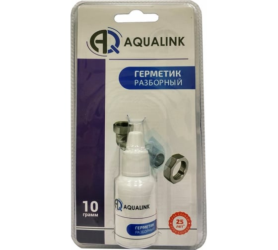 Анаэробный клей-герметик AQUALINK разборный, в блистере, 10 г 2930 02930