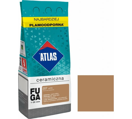 Керамическая затирка ATLAS латте, 2 кг (1-20 мм) 207-СER