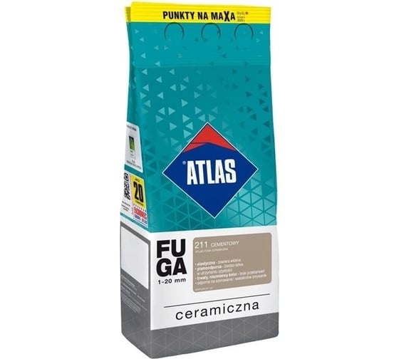 Керамическая затирка ATLAS цементный, 2 кг (1-20 мм) 211-СER 1