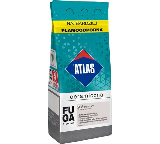 Керамическая затирка ATLAS пепельный, 2 кг (1-20 мм) 202-СER 1