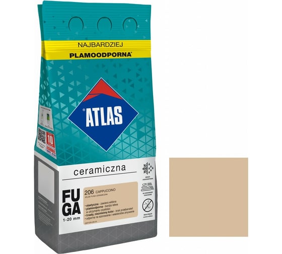 Керамическая затирка ATLAS капучино, 2 кг (1-20 мм) 206-СER