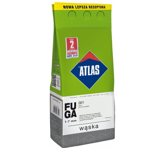 Цементная затирка ATLAS белый, 2 кг (1-7 мм) 001-CEM