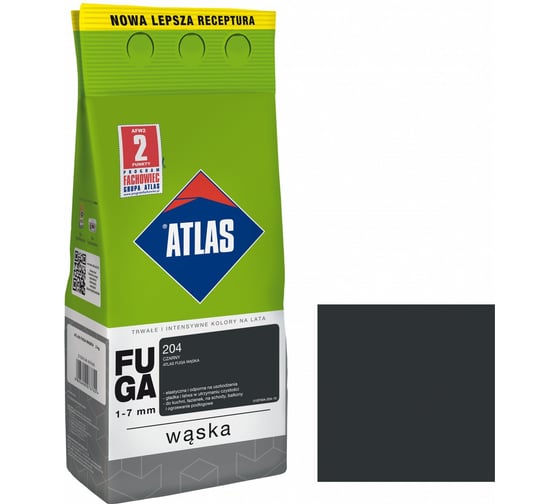 Цементная затирка ATLAS черный, 2 кг (1-7 мм) 204-CEM