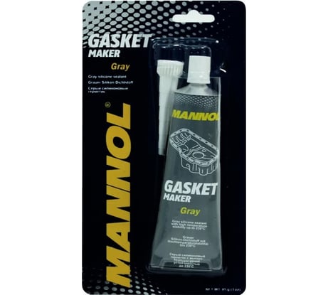 Силиконовый герметик MANNOL Gasket Maker Gray от -40С до +230С, серый, 85 г 2417