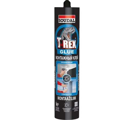 Клей Soudal T-REX прозрачный, 310 г, WB BLUE, 2 шт. 152248