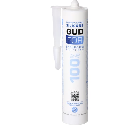 Силиконовый санитарный герметик GUDFOR прозрачный 100% 310 ml 03-9-1-008