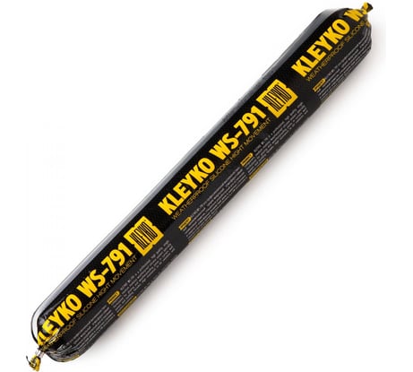 Атмосферостойкий силиконовый нейтральный герметик для швов структурного остекления KLEYKO WS-791 590 мл чёрный WS-791-B