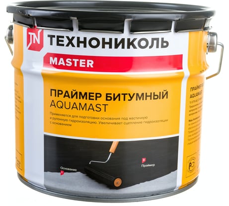 Битумный праймер Технониколь AquaMast, ведро 3 л TN420930