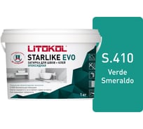 Эпоксидный состав для укладки и затирки мозаики LITOKOL STARLIKE EVO S.410 VERDE SMERALDO 485380002