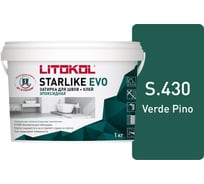 Эпоксидный состав для укладки и затирки мозаики LITOKOL STARLIKE EVO S.430 VERDE PINO 485400002