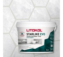 Эпоксидный состав для укладки и затирки мозаики LITOKOL STARLIKE EVO S.200 AVORIO 5 кг 485210004