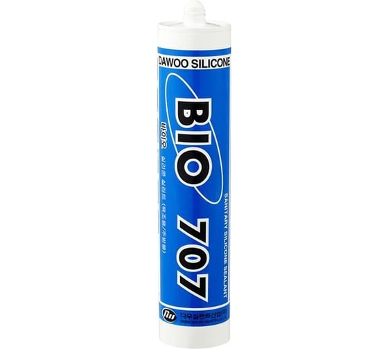 Санитарный силиконовый герметик Мир Хомутов Dawoo Sealant BIO 707 белый, 270 мл SSI-001W