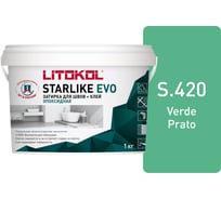 Эпоксидный состав для укладки и затирки мозаики LITOKOL STARLIKE EVO S.420 VERDE PRATO 485390002