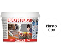 Эпоксидная затирочная смесь LITOKOL EPOXYSTUK X90 C.00 BIANCO 5 кг 479350003