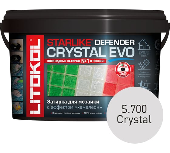 Эпоксидный состав для укладки мозаики LITOKOL STARLIKE Defender EVO S.700 CRYSTAL 485760002