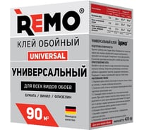 Клей для обоев REMO Универсальный 90 кв.м, 420 г 775032