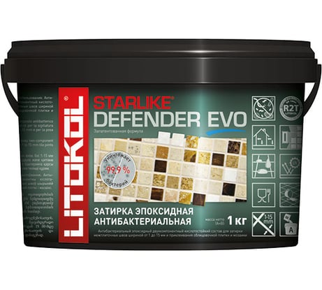 Эпоксидный состав для укладки мозаики LITOKOL STARLIKE Defender EVO S.145 NERO CARBONIO 485620002
