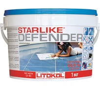 Антибактериальная затирочная смесь LITOKOL STARLIKE Defender C.280 GRIGIO FANGO 1,0 кг 479610002