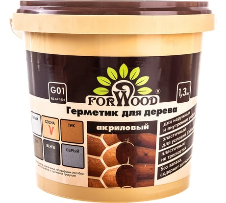 Герметик для дерева Forwood ВДАК-1501 сосна, 1,3 кг 141286