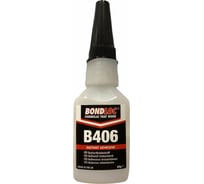 Моментальный цианоакрилатный клей для резин и пластиков Bondloc B406 20 г B40620G