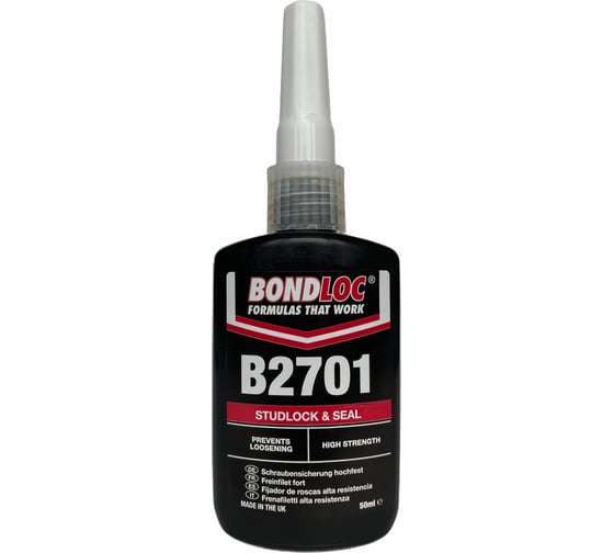 Резьбовой фиксатор высокой прочности для неактивных металлов Bondloc B2701 50 мл B270150ML