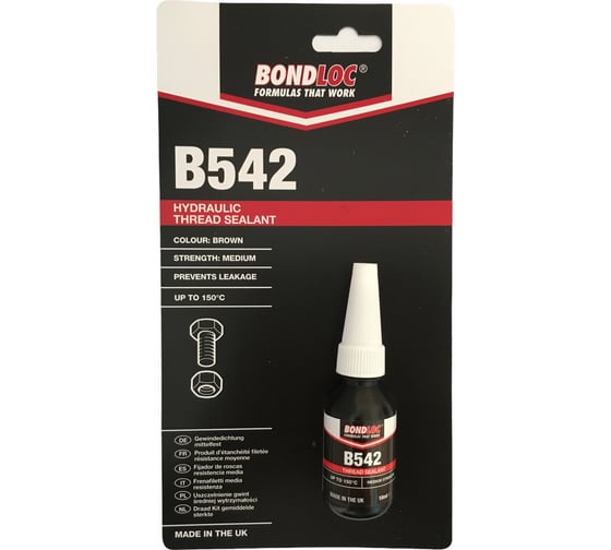 Резьбовой текучий герметик Bondloc B542 блистер, 10 мл B542C10ML 1