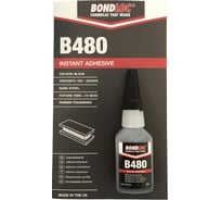 Моментальный цианоакрилатный вибростойкий клей Bondloc B480 черный, блистер, 20 г B480C20G