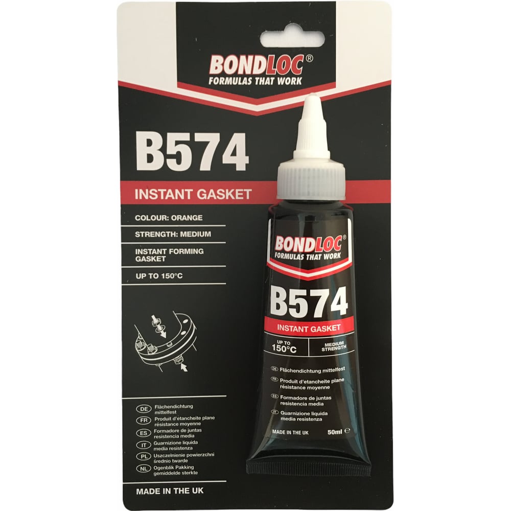 Фланцевый анаэробный герметик для жестких фланцев Bondloc B574 блистер ...