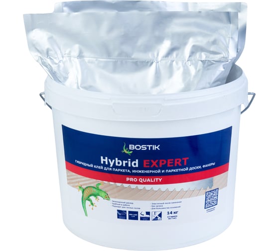 Клей для паркета силановый, Bostik HYBRID EXPERT 14 кг 50024510