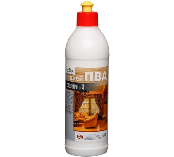 Клей ПВА столярный Ecolux 0,5 кг 4607133684785