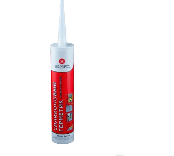 Герметик силиконовый SAMGRUPP SAMFIX белый, 280 мл, 325 гр SAMC-013100325-24