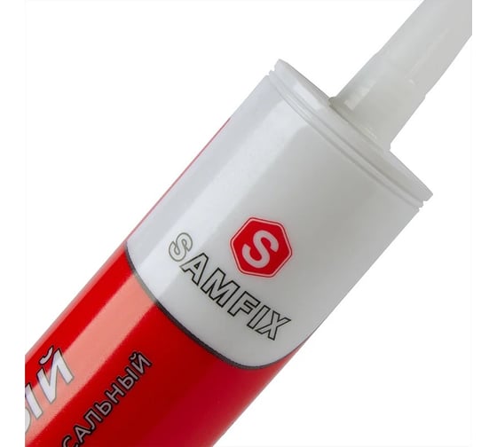 Герметик силиконовый SAMGRUPP SAMFIX белый, 280 мл, 325 гр SAMC-013100325-24
